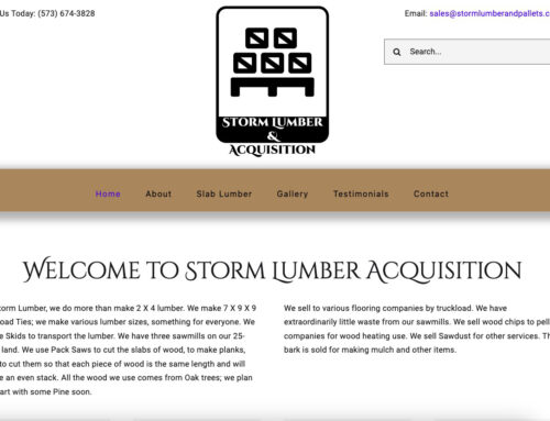 Storm Lumber Website